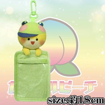 [C: Shiva (Green)] Colorful Peach Plush Pass Case ④