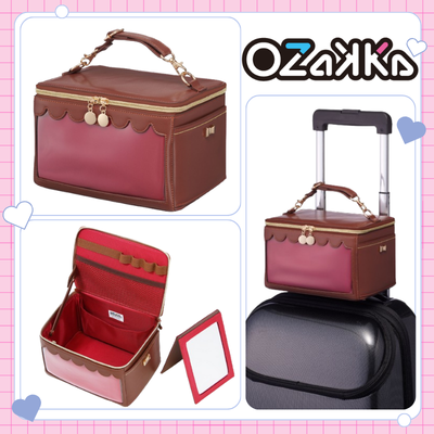 ◇OZaKKa [Brown] Oshikatsu Carry Makeup Box Color Model (Brown) This is a product for later shipping; delivery date cannot be specified. [Oshikatsu Goods]