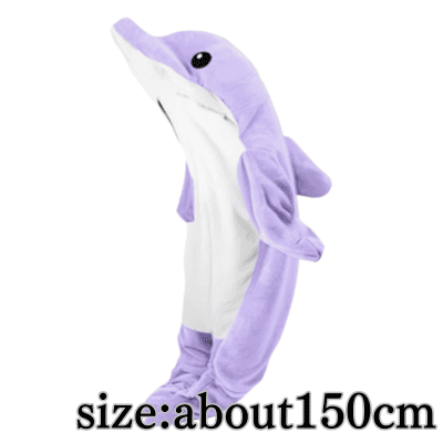 [Purple] Dolphin KIDS Kigurumi Blanket