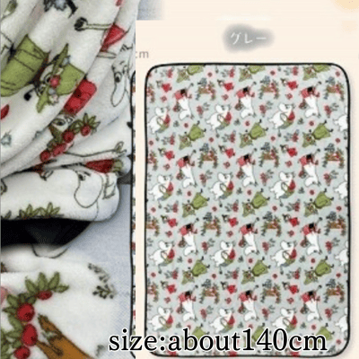  [Gray] Moomin Coral Mayer Half Blanket