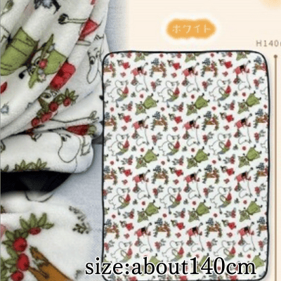  [White] Moomin Coral Mayer Half Blanket