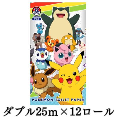 Pokemon Toilet Roll Double (25m x 12 rolls)※Used at Target