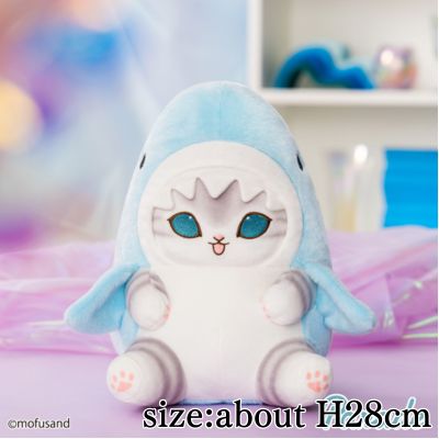 [Pastel Blue] mofusand Pastel Shark Nyan Big Plush Toy