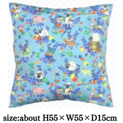 [All-over pattern] Shaun the Sheep x Kayo Horaguchi cushion (rainbow farm)