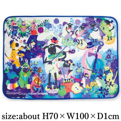 [Blue: Art Pattern] Shaun the Sheep x Kayo Horaguchi Quilted Blanket (Autumn Music Festival)