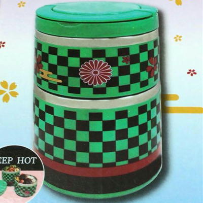 [Get it with a charge] Japanese-style stainless steel lunch box - checkered pattern - *Box damaged