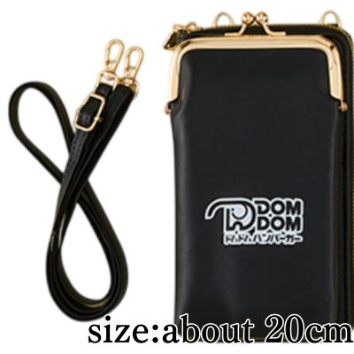 [Black (old logo)] DomDom Hamburger Wallet Smartphone Shoulder Pouch