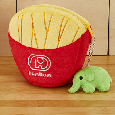 [Get by charging] [Fried potatoes] DomDom Hamburger with Domzo-kun Manpuku Mascot Pouch