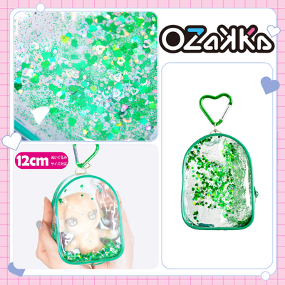 OZaKKa [Green] Sparkly Plush Pouch Mini Green *Item will be shipped at a later date. Delivery date and time cannot be specified. [Oshikatsu Goods]