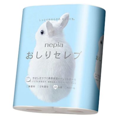 Nepia Oshiri Celeb Toilet Roll Double (40m x 4 rolls)