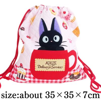 [Sweets Jiji Pattern] Ghibli Kiki's Delivery Service Drawstring Bag